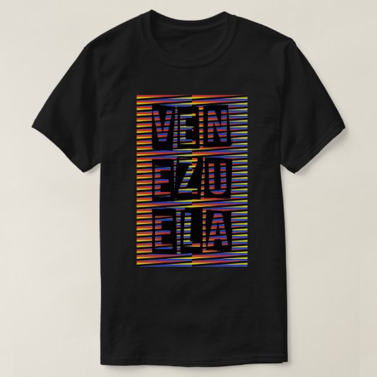 Traditionele chromatische achtergrondkunst in Vene T-shirt (Design voorkant)