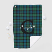 Traditionele Clan Campbell Tartan Golf Towel Golfhanddoek (Insitu)