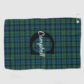 Traditionele Clan Campbell Tartan Golf Towel Golfhanddoek (Horizontaal)
