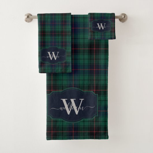 Traditionele Clan Davidson Schotse Tartan Plaid Bad Handdoek (Insitu)