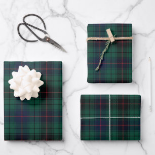 Traditionele Clan Davidson Schotse Tartan Plaid Inpakpapier Vel