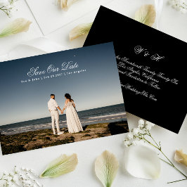 Traditionele Classic Calligraphy Monogram Foto Save The Date
