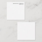 Traditionele Clean Plain White Minimalist Notitiekaartje (Voorkant / Achterkant)