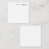Traditionele Clean Plain White Minimalist Notitiekaartje (Voorkant / Achterkant)