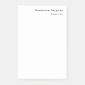 Traditionele Clean Plain White Minimalist Post-it® Notes (Voorkant)