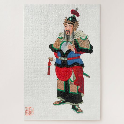 Traditionele Commandant: Klassieke Chinese Militai Legpuzzel (Verticaal)