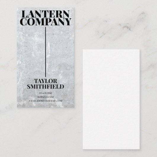 TRADITIONELE CONCRETE VISITEKAARTJE (Voorkant / Achterkant)