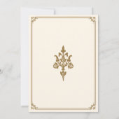 Traditionele crèmekleurige en gouden rand islamiti kaart (Achterkant)