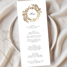 traditionele Crest Classic Elegante Bruiloft Menu