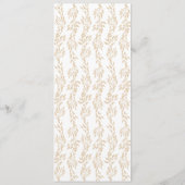 traditionele Crest Classic Elegante Bruiloft Menu (Achterkant)