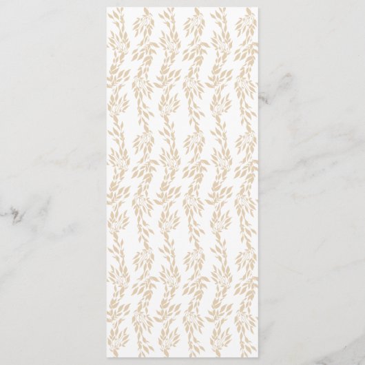 traditionele Crest Classic Elegante Bruiloft Menu (Achterkant)