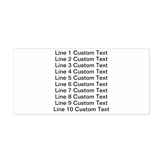 Traditionele Custom Business 10 Lijnen van Serif T Zelfinktende Stempel (Design)