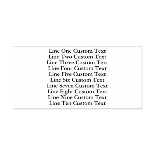 Traditionele Custom Business 10 Lijnen van Serif T Zelfinktende Stempel (Design)