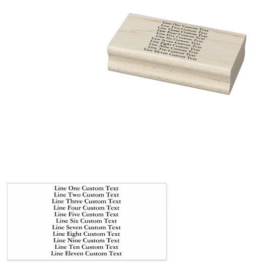 Traditionele Custom Business 11 Lijnen van Serif T Rubberstempel (Gestempeld)