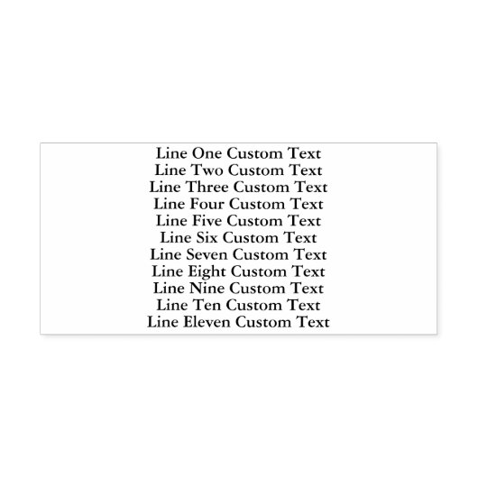 Traditionele Custom Business 11 Lijnen van Serif T Zelfinktende Stempel (Design)