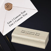 Traditionele Custom Business 2-lijnen voor seriële Rubberstempel