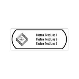 Traditionele Custom Business 3-lijnen voor seriële Rubberstempel