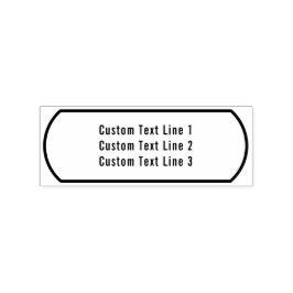 Traditionele Custom Business 3-lijnen voor seriële Rubberstempel