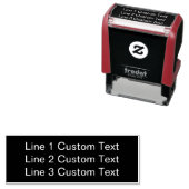 Traditionele Custom Business 3-lijnen voor seriële Zelfinktende Stempel (In situ)