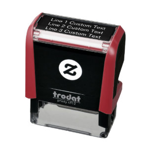 Traditionele Custom Business 3-lijnen voor seriële Zelfinktende Stempel