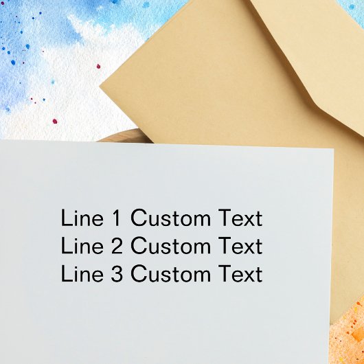 Traditionele Custom Business 3-lijnen voor seriële Zelfinktende Stempel