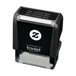 Traditionele Custom Business 3-lijnen voor seriële Zelfinktende Stempel