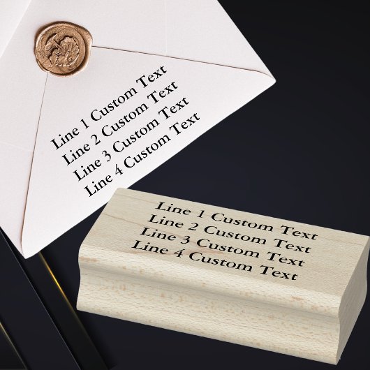 Traditionele Custom Business 4-lijnen voor seriële Rubberstempel