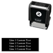 Traditionele Custom Business 4-lijnen voor seriële Zelfinktende Stempel (In situ)
