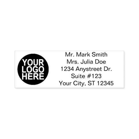 Traditionele Custom Business 5 lijn met Logo Zelfinktende Stempel (Design)