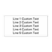 Traditionele Custom Business 5 lijnen Tekst Hout Rubberstempel (Afrduk)