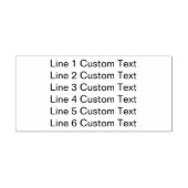 Traditionele Custom Business 6 Lijnen Tekst Hout Rubberstempel (Afrduk)