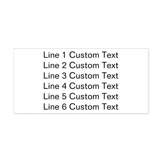 Traditionele Custom Business 6 Lijnen Tekst Hout Rubberstempel (Afrduk)