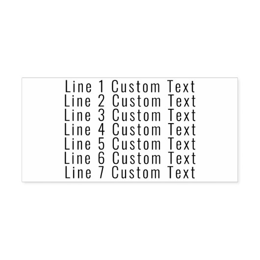 Traditionele Custom Business 7 Lijnen van Serif Te Zelfinktende Stempel (Design)