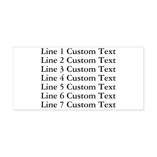 Traditionele Custom Business 7 Lijnen van Serif Te Zelfinktende Stempel (Design)