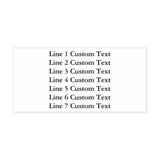 Traditionele Custom Business 7 Lijnen van Serif Te Zelfinktende Stempel (Design)
