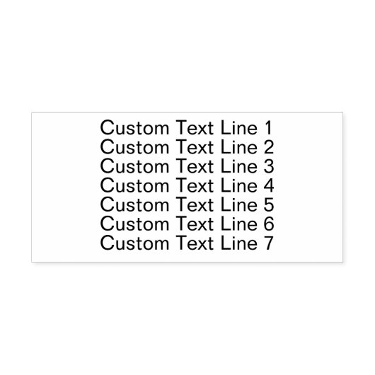 Traditionele Custom Business 7 Lijnen van Serif Te Zelfinktende Stempel (Design)