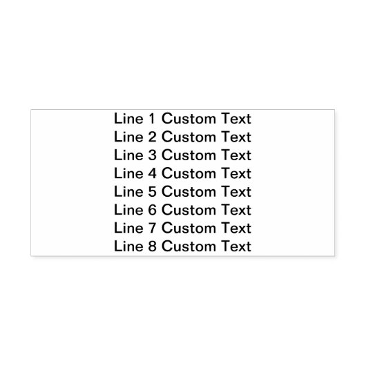 Traditionele Custom Business 8 Lijnen van Serif Te Zelfinktende Stempel (Design)