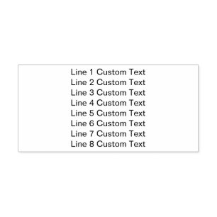 Traditionele Custom Business 8 Lijnen van Serif Te Zelfinktende Stempel