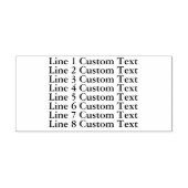 Traditionele Custom Business 8 Lijnen van Serif Te Zelfinktende Stempel (Design)