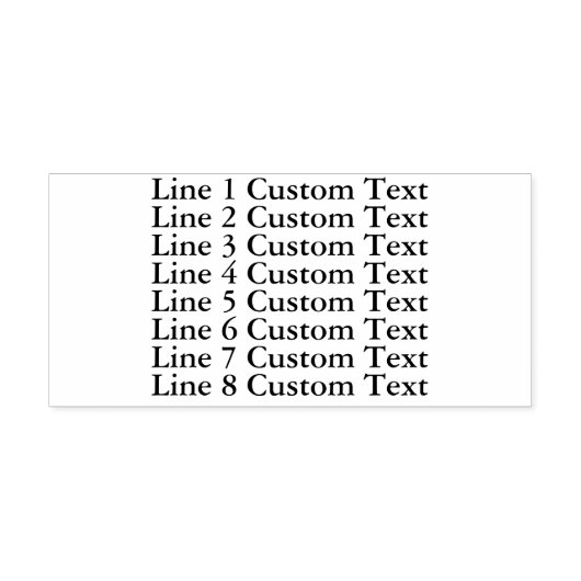 Traditionele Custom Business 8 Lijnen van Serif Te Zelfinktende Stempel (Design)