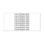 Traditionele Custom Business 9 Lijnen van Serif Te Zelfinktende Stempel (Design)