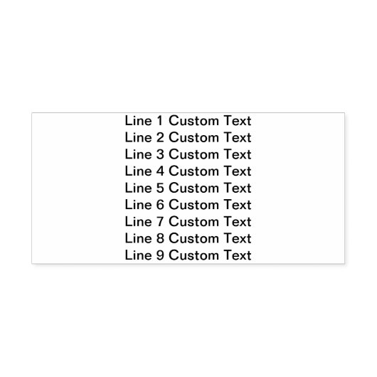 Traditionele Custom Business 9 Lijnen van Serif Te Zelfinktende Stempel (Design)
