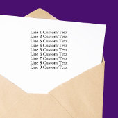 Traditionele Custom Business 9 Lijnen van Serif Te Zelfinktende Stempel