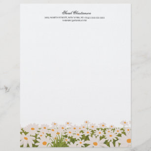 Traditionele Daisy Field Letterhead Briefhoofd