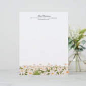 Traditionele Daisy Field Letterhead Briefhoofd (Staand voorkant)