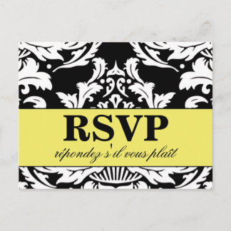 Traditionele Damast Ansichtkaart Uitnodiging Briefkaart