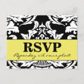 Traditionele Damast Ansichtkaart Uitnodiging Briefkaart (Voorkant)