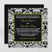 Traditionele Damasuitnodiging Kaart (Voorkant / Achterkant)