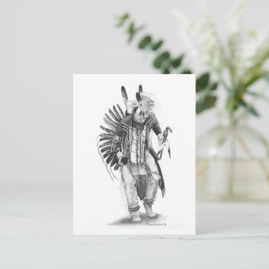 Traditionele danser briefkaart (Staand voorkant)