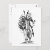 Traditionele danser briefkaart (Voorkant / Achterkant)